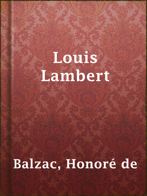 Title details for Louis Lambert by Honoré de Balzac - Available